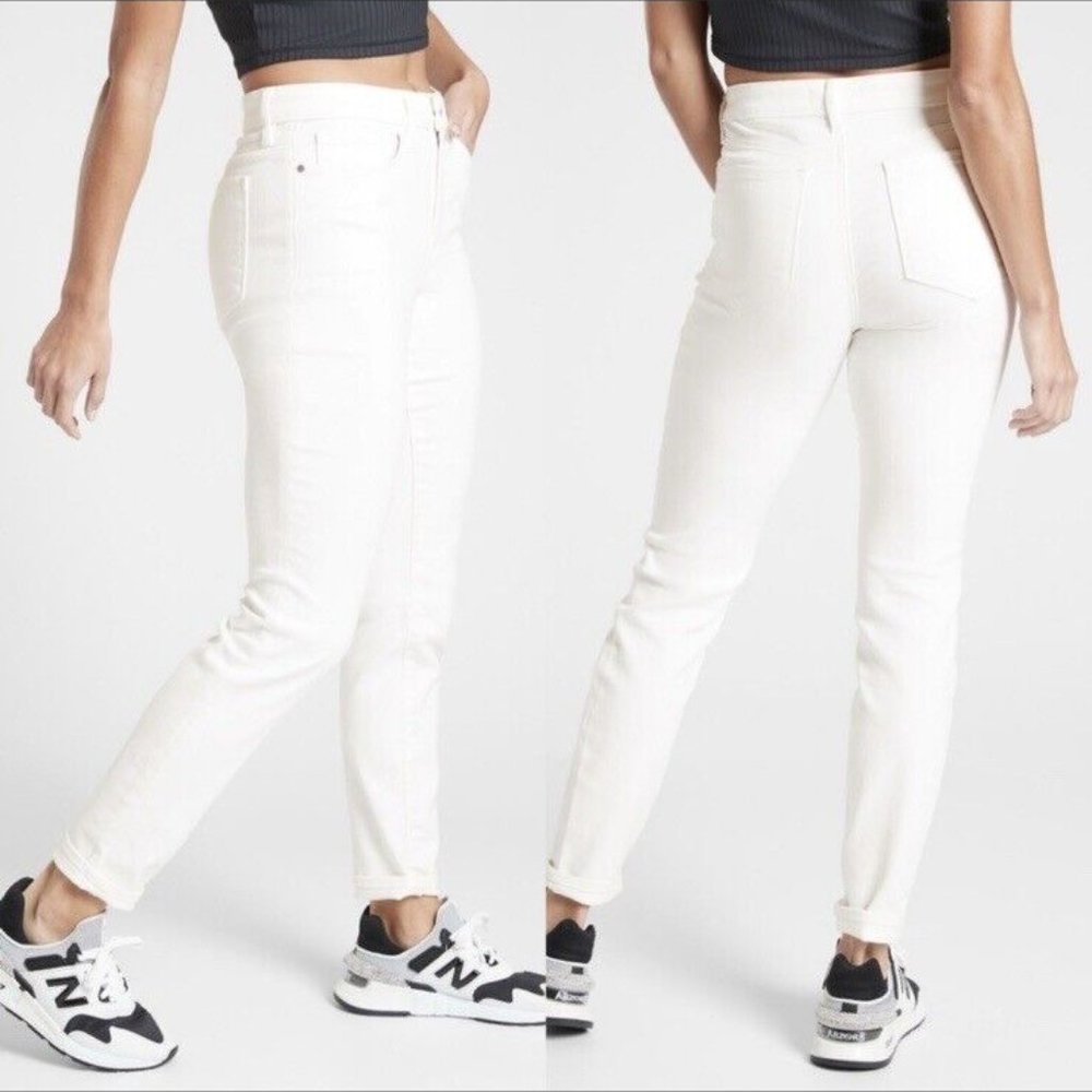 NWT! Athleta Sculptek Ultra Skinny Jeans in White Size-10 - Picture 4 of 9